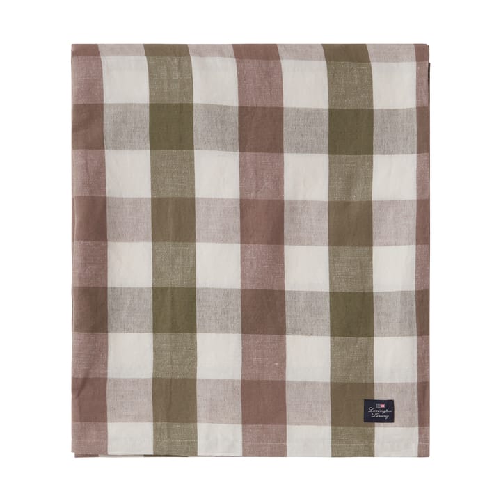 Checked Cotton Linen obrus 150x250 cm - Olive - Lexington