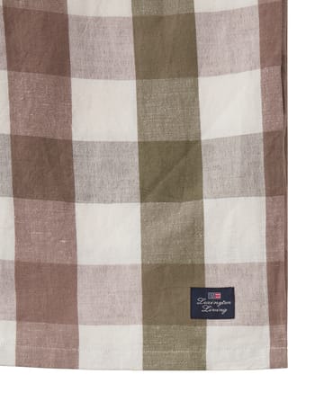 Checked Cotton Linen obrus 150x250 cm - Olive - Lexington