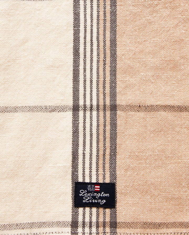 Checked Linen/Cotton ręcznik kuchenny 50x70 cm, Beige-white Lexington