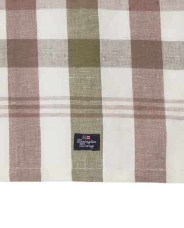 Checked Linen/Cotton ręcznik kuchenny 50x70 cm - Olive - Lexington