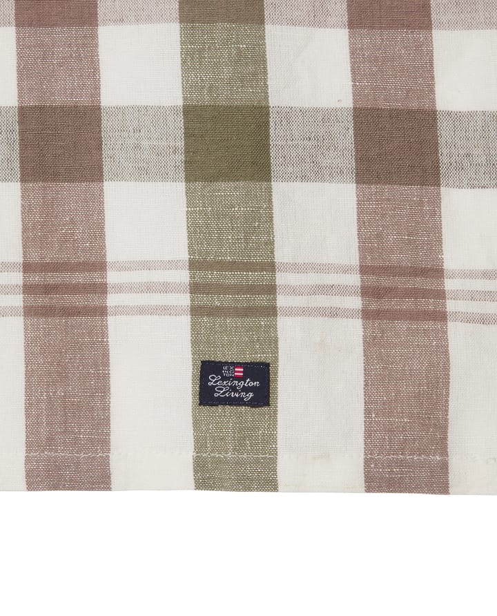 Checked Linen/Cotton ręcznik kuchenny 50x70 cm, Olive Lexington