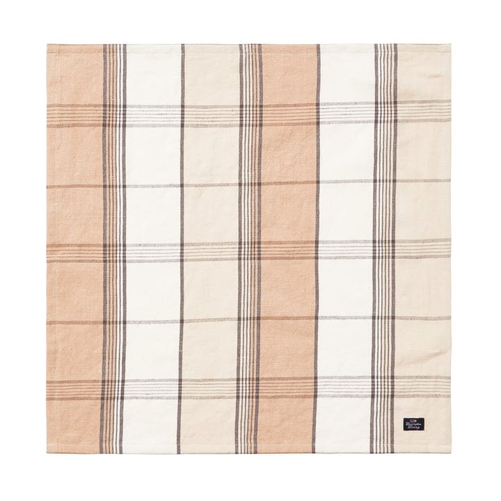 Checked Linen/Cotton serwetka materiałowa 50x50 cm - Beige - Lexington