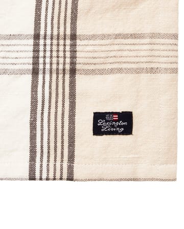 Checked Linen/Cotton serwetka materiałowa 50x50 cm - Beige - Lexington