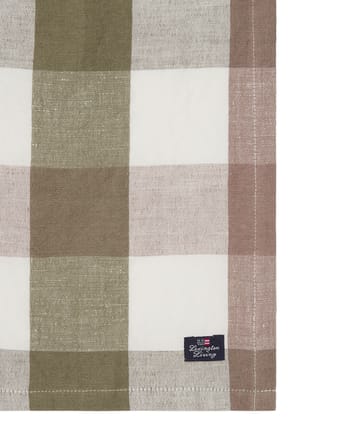 Checked Linen/Cotton serwetka materiałowa 50x50 cm - Olive - Lexington