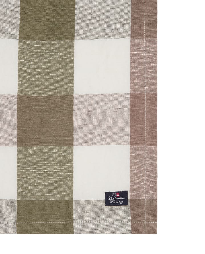 Checked Linen/Cotton serwetka materiałowa 50x50 cm, Olive Lexington