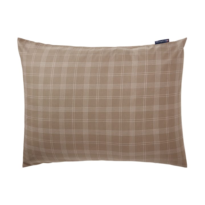 Checked Pinpoint Oxford poszewka 50x60 cm, Brown Lexington