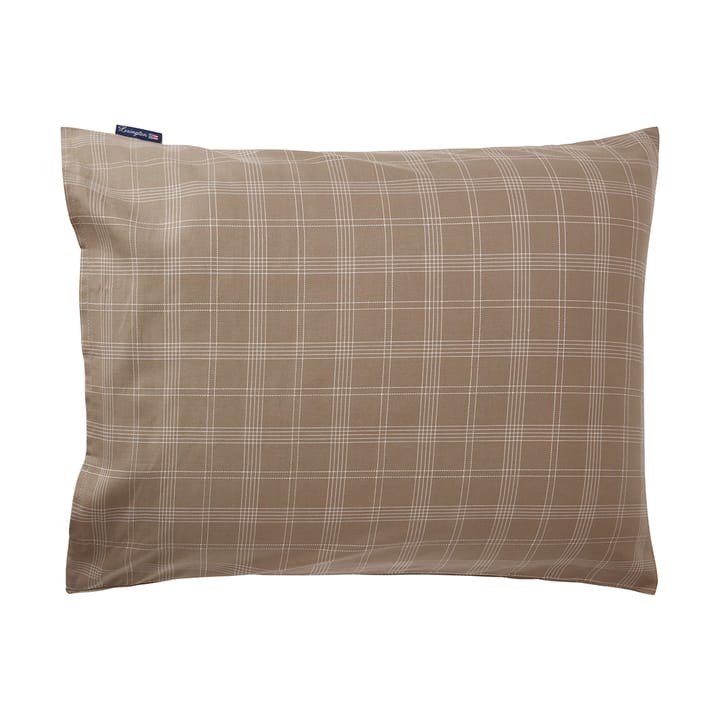 Checked Pinpoint Oxford poszewka 50x60 cm, Brown Lexington