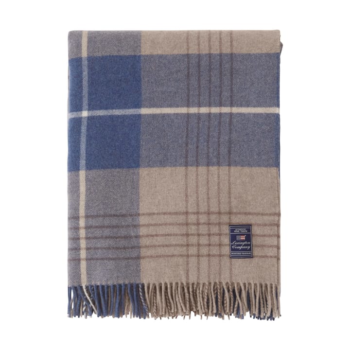 Koc Checked Recycled Wool 130x170 cm, Denim blue-beige Lexington