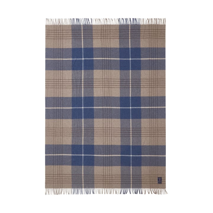 Koc Checked Recycled Wool 130x170 cm, Denim blue-beige Lexington