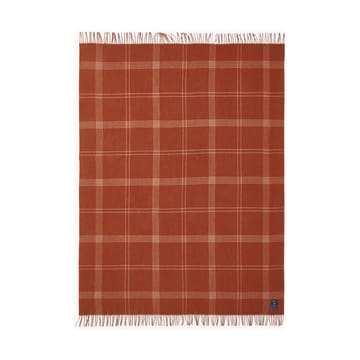 Koc Checked Recycled Wool 130x170 cm - Rust-white - Lexington