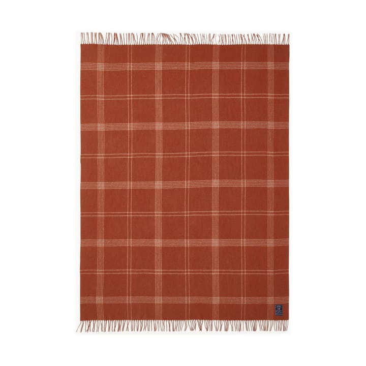 Koc Checked Recycled Wool 130x170 cm, Rust-white Lexington