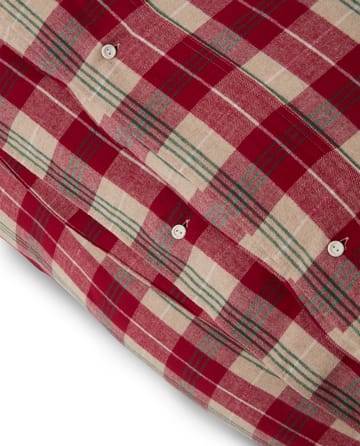 Komplet pościeli Checked Cotton Flannel - Czerwono-beżowo-zielono-biały - Lexington