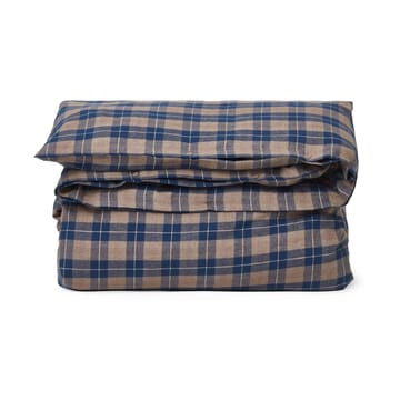 Komplet pościeli Checked Flannel 150x210 cm - Denim blue-beige - Lexington