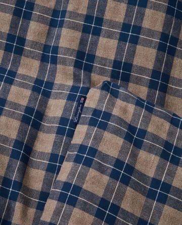 Komplet pościeli Checked Flannel 150x210 cm - Denim blue-beige - Lexington