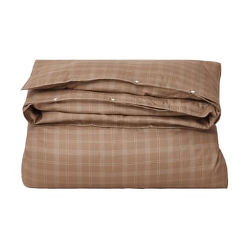 Komplet pościeli Checked Pin Point Oxford 150x210 cm - Brown - Lexington