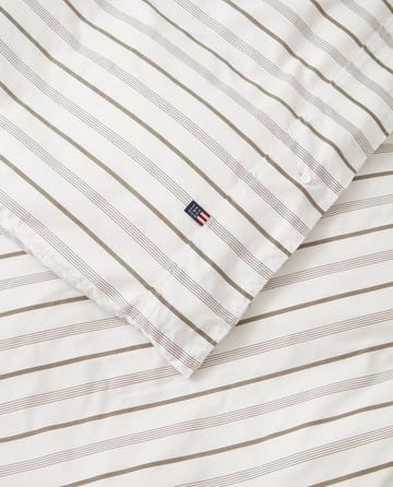 Komplet pościeli Striped Cotton Poplin 150x210 cm - White - Lexington