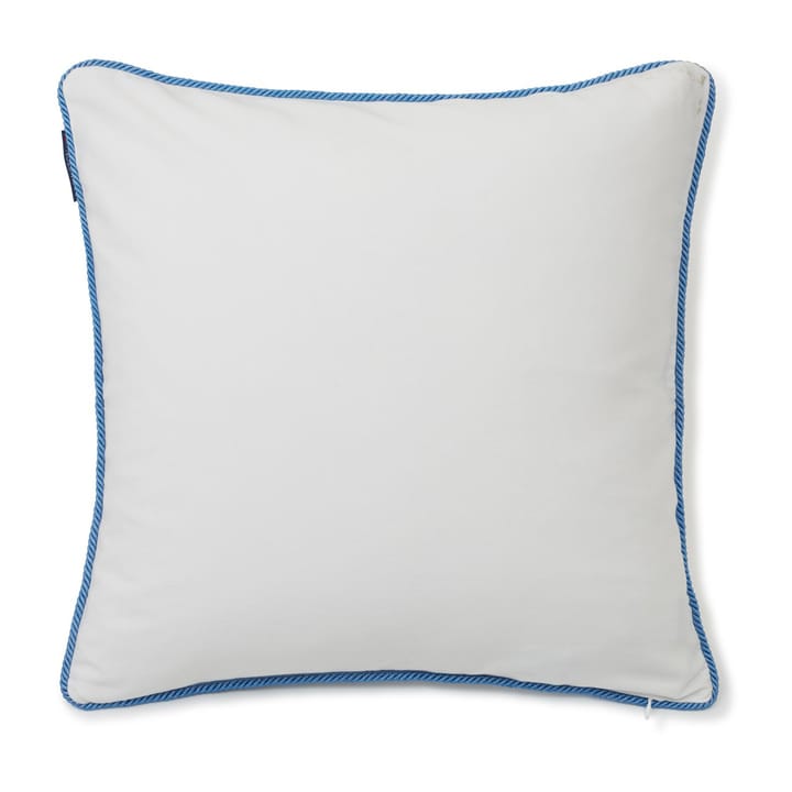 Logo Twill poszewka na poduszkę 50x50 cm - Biało-niebieski - Lexington