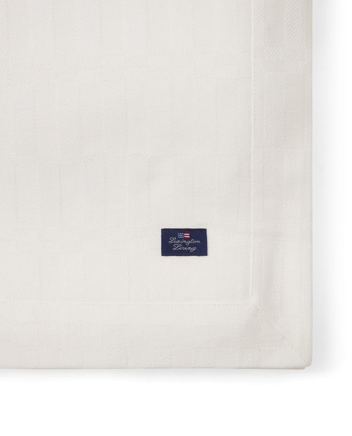 Obrus White Jacquard Cotton 150x250 cm, Biały Lexington