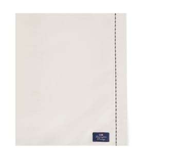 Org Cotton Oxford podkładka stitches 40x50 cm - Beige-dark gray - Lexington