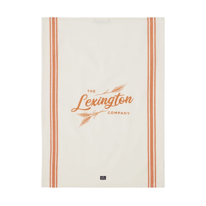 Organic Cotton ręcznik kuchenny 50x70 cm - White-orange - Lexington