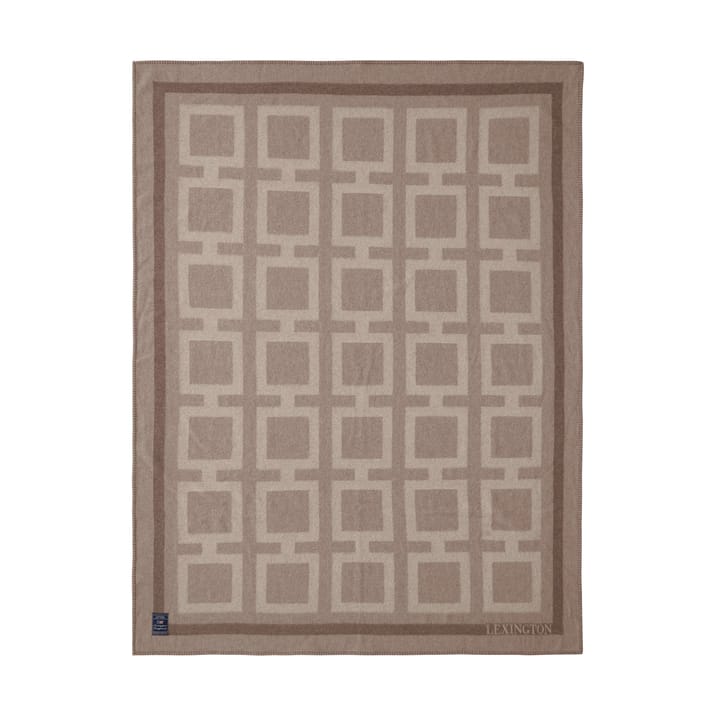 Pled wełniany Graphic Recycled 130x170 cm, Light beige Lexington