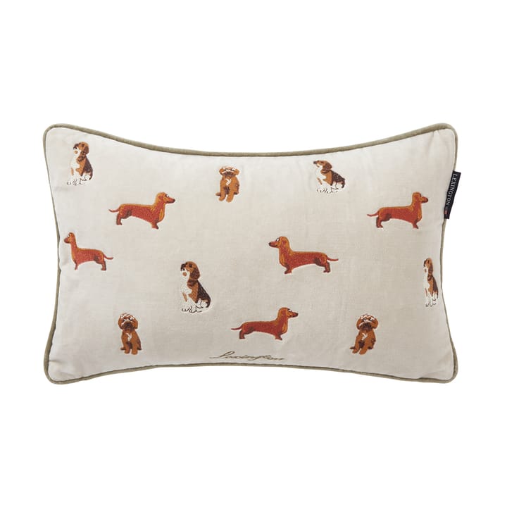 Poduszka Dogs Organic Cotton Velvet 30x50 cm - Light beige - Lexington