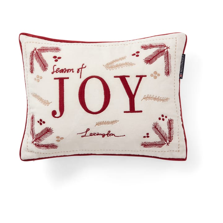 Poduszka Joy Organic Cotton Velvet 30x40 cm - Biało-czerwona - Lexington