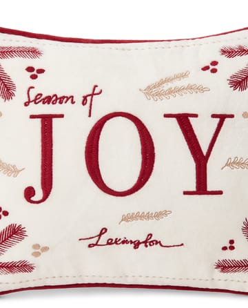 Poduszka Joy Organic Cotton Velvet 30x40 cm - Biało-czerwona - Lexington