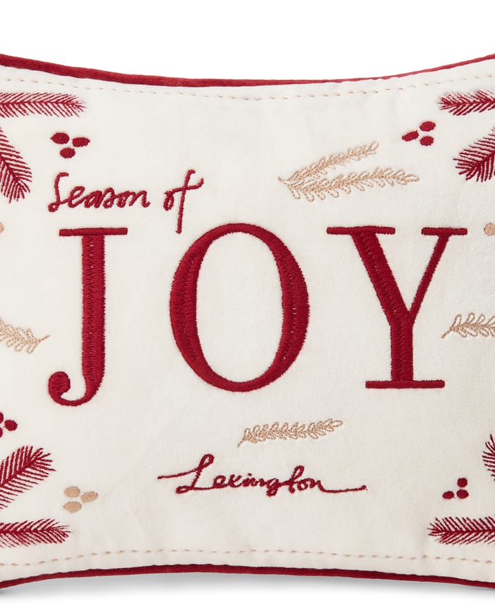 Poduszka Joy Organic Cotton Velvet 30x40 cm, Biało-czerwona Lexington