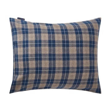 Poszewka na poduszkę Checked Flanned 50x60 cm - Denim blue-beige - Lexington