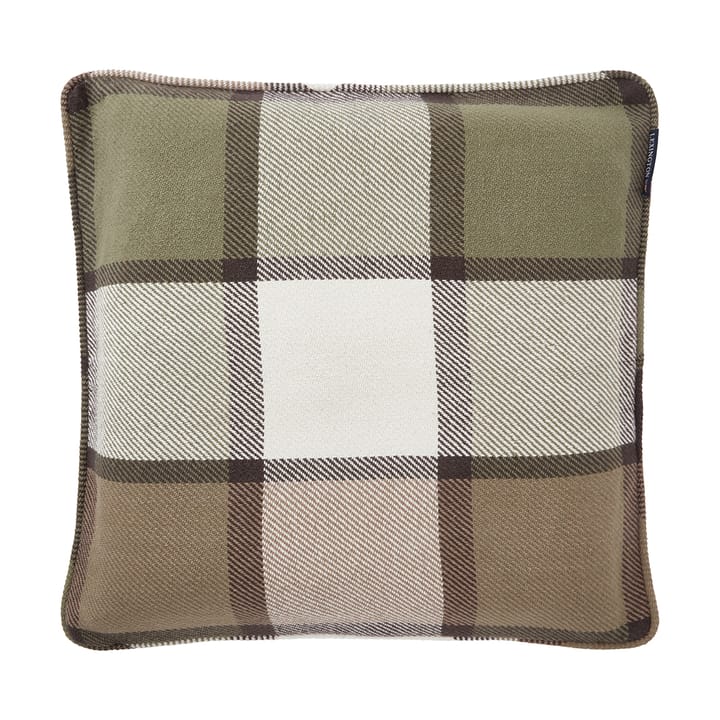 Poszewka na poduszkę Checked heavy twill 50x50 cm - Olive - Lexington