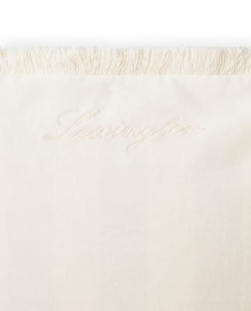 Poszewka na poduszkę Organic Cotton Velvet Fringe 50x50 cm - Biała - Lexington