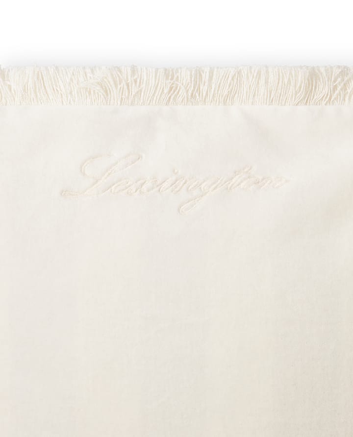 Poszewka na poduszkę Organic Cotton Velvet Fringe 50x50 cm, Biała Lexington