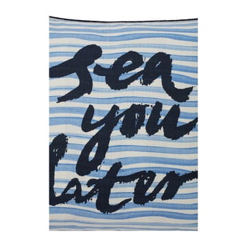 Poszewka na poduszkę Sea You Later Cotton Canvas 50x50 cm - Biało-niebieski - Lexington