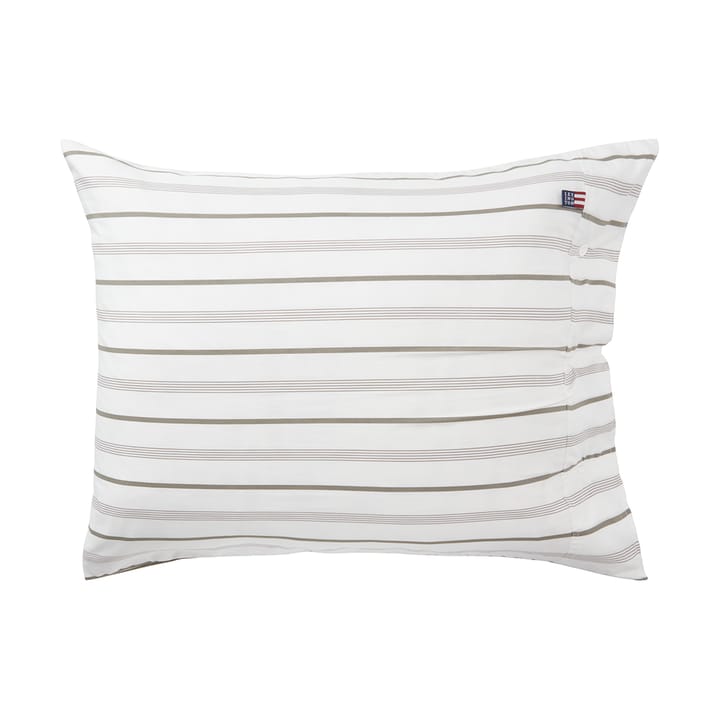 Poszewka na poduszkę Striped Cotton Poplin 50x60 cm - White - Lexington