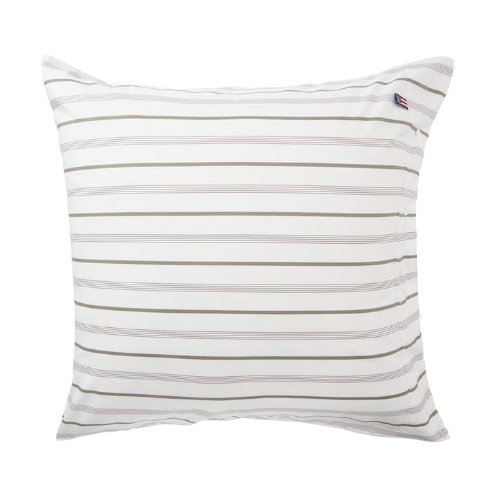 Poszewka na poduszkę Striped Cotton Poplin 65x65 cm - White - Lexington