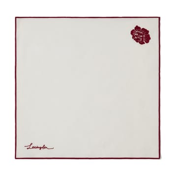 Serwetka Flower Linen-Cotton 50x50 cm - Biało-czerwona - Lexington