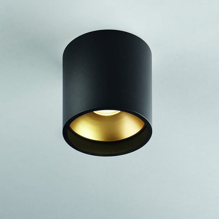 Solo okrągły reflektor, black/gold, 3000 kelvin Light-Point