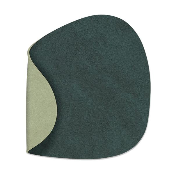 Nupo podstawki na szklanki dwustronne curve 1 szt. - Dark green-olive green - LIND DNA