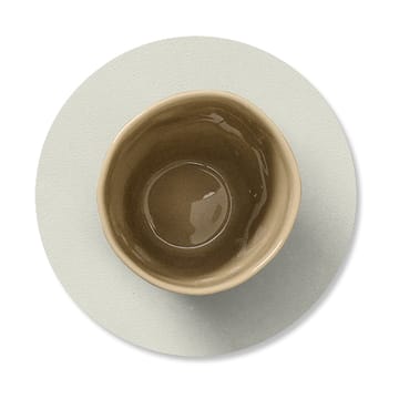 Podkładka pod szklankę Nupo Circle, dwustronna - Linen-Flint Grey - LIND DNA