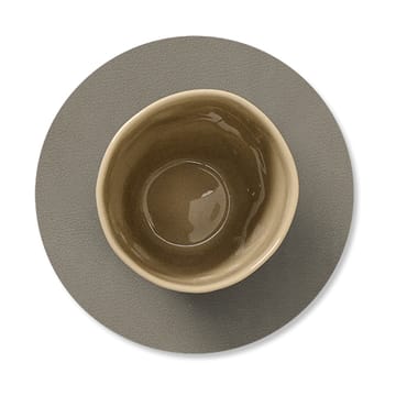 Podkładka pod szklankę Nupo Circle, dwustronna - Linen-Flint Grey - LIND DNA