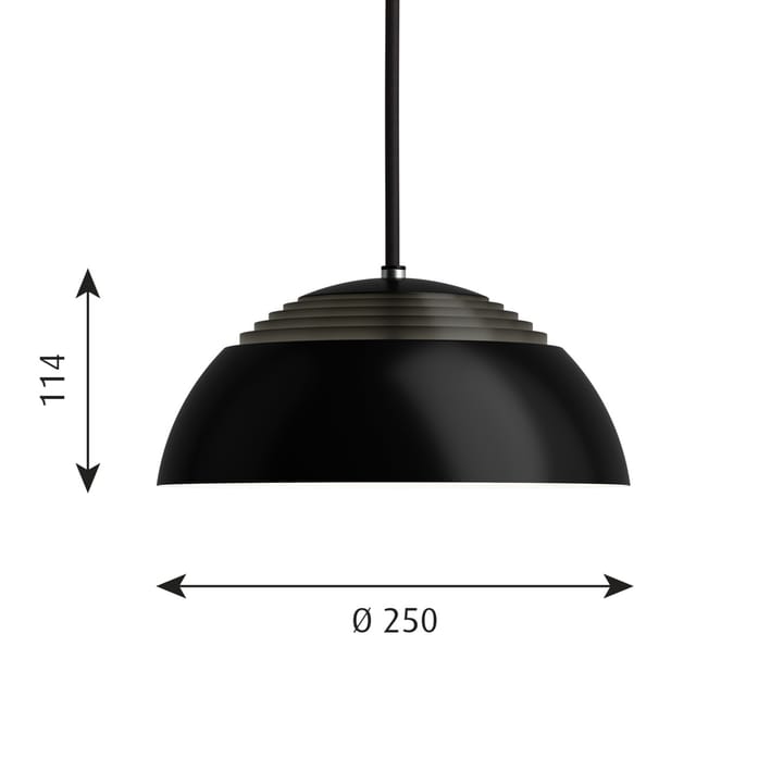 AJ Royal lampa wisząca 2700K Ø25 cm - Czarny - Louis Poulsen