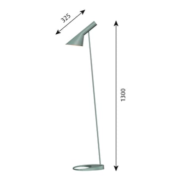 Lampa podłogowa AJ - Jasny w kolorze ropy naftowej - Louis Poulsen