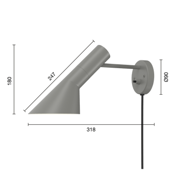 Lampa ścienna AJ - Warm grey - Louis Poulsen