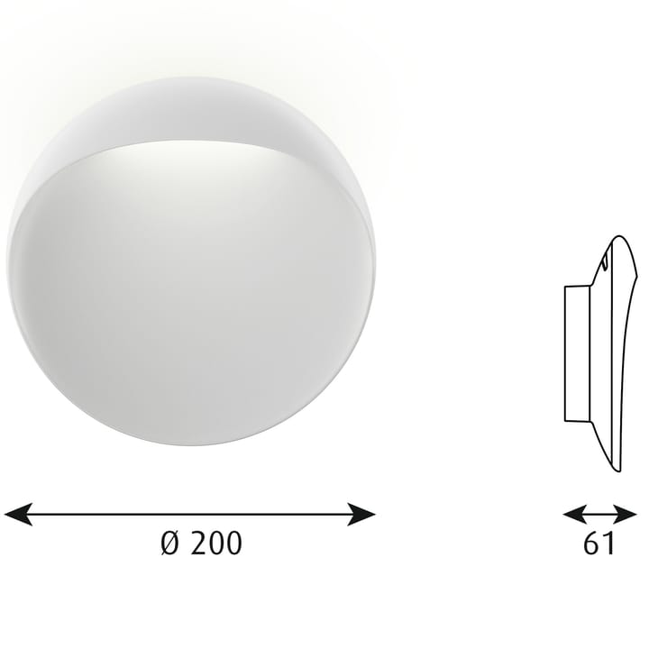 Lampa ścienna Flindt Ø20 cm, Biały Louis Poulsen