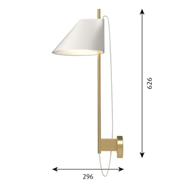 Lampa ścienna Yuh - Biały mosiądz - Louis Poulsen