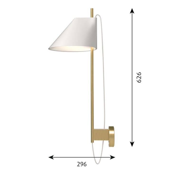 Lampa ścienna Yuh, Biały mosiądz Louis Poulsen