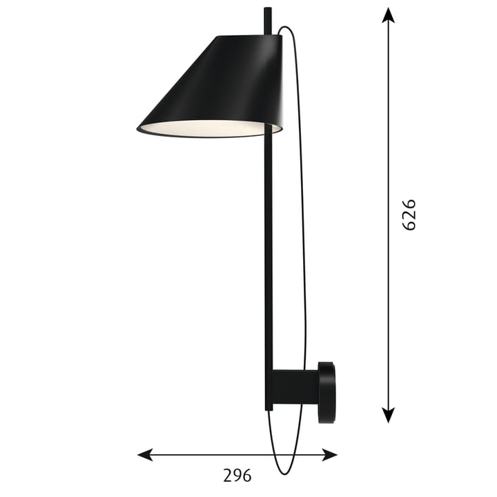 Lampa ścienna Yuh, Czarny Louis Poulsen