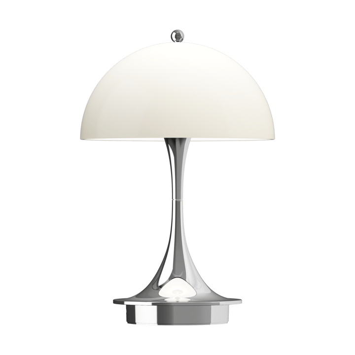 Lampa stołowa Panthella 160 Portable v3 - Chrome opal beige - Louis Poulsen