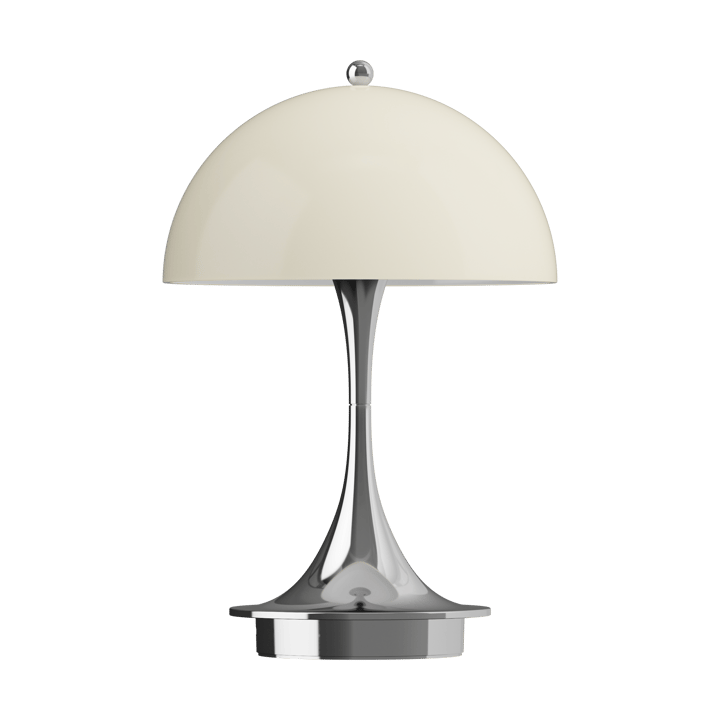 Lampa stołowa Panthella 160 Portable v3, Chrome opal beige Louis Poulsen